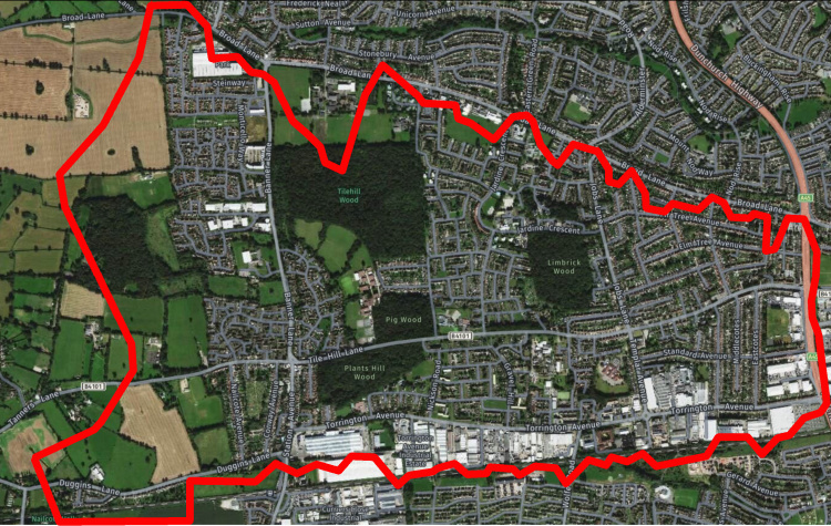 Map of CV4 9 Postcode area